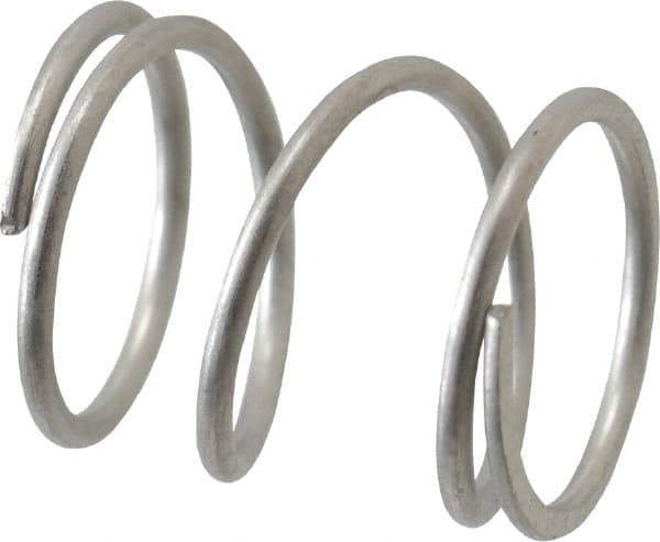 Value Collection - 0.42" OD, 0.035" Wire, 1/2" Free Length, Compression Spring - 13.39 Lb Spring Rating, Stainless Steel - Apex Tool & Supply
