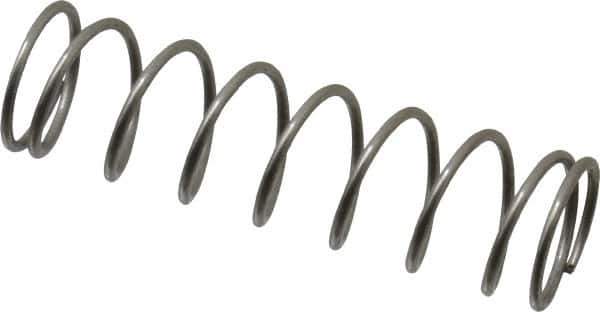 Value Collection - 0.42" OD, 0.035" Wire, 1-1/2" Free Length, Compression Spring - 4.02 Lb Spring Rating, Stainless Steel - Apex Tool & Supply