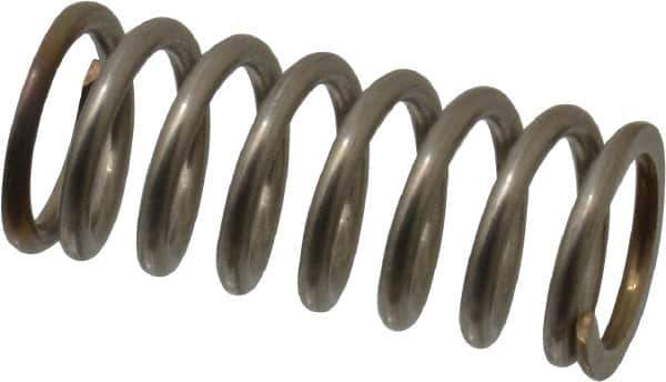 Value Collection - 0.42" OD, 0.054" Wire, 1" Free Length, Compression Spring - 30.07 Lb Spring Rating, Stainless Steel - Apex Tool & Supply