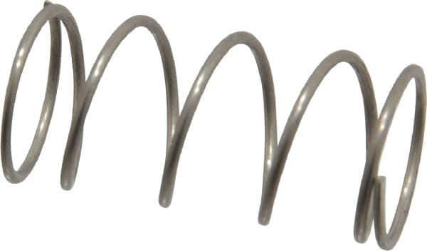 Value Collection - 0.48" OD, 0.035" Wire, 1" Free Length, Compression Spring - 5.19 Lb Spring Rating, Stainless Steel - Apex Tool & Supply