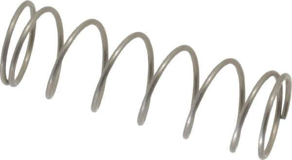 Value Collection - 0.48" OD, 0.035" Wire, 1-1/2" Free Length, Compression Spring - 3.37 Lb Spring Rating, Stainless Steel - Apex Tool & Supply