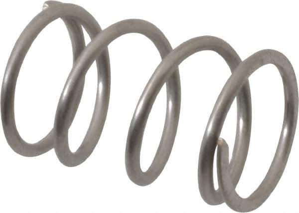 Value Collection - 0.48" OD, 0.047" Wire, 3/4" Free Length, Compression Spring - 19.46 Lb Spring Rating, Stainless Steel - Apex Tool & Supply