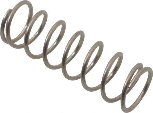 Value Collection - 0.48" OD, 0.047" Wire, 1-1/2" Free Length, Compression Spring - 9.08 Lb Spring Rating, Stainless Steel - Apex Tool & Supply