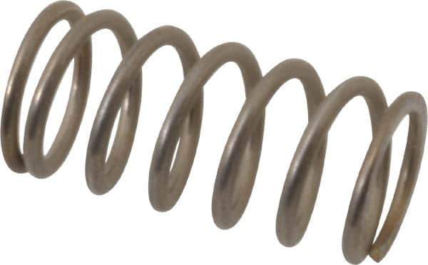 Value Collection - 0.48" OD, 0.054" Wire, 1" Free Length, Compression Spring - 23.42 Lb Spring Rating, Stainless Steel - Apex Tool & Supply