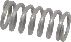 Value Collection - 0.48" OD, 0.062" Wire, 1" Free Length, Compression Spring - 40.15 Lb Spring Rating, Stainless Steel - Apex Tool & Supply