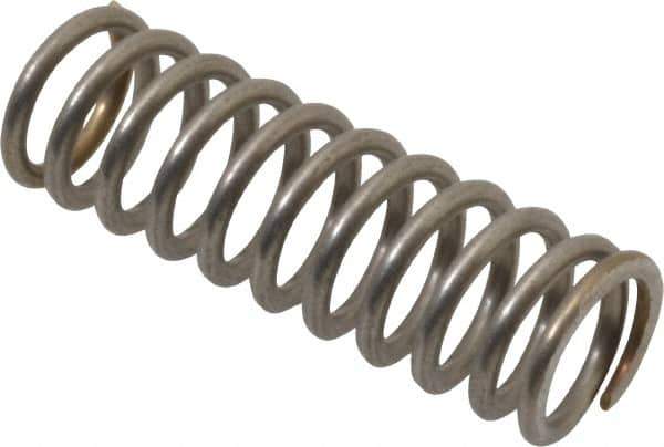 Value Collection - 0.48" OD, 0.062" Wire, 1-1/2" Free Length, Compression Spring - 25.56 Lb Spring Rating, Stainless Steel - Apex Tool & Supply