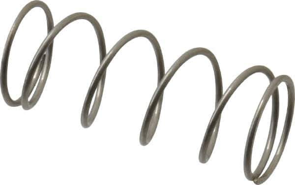 Value Collection - 0.6" OD, 0.041" Wire, 1-1/2" Free Length, Compression Spring - 4.21 Lb Spring Rating, Stainless Steel - Apex Tool & Supply