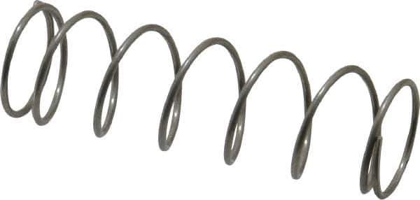 Value Collection - 0.6" OD, 0.041" Wire, 2" Free Length, Compression Spring - 3.11 Lb Spring Rating, Stainless Steel - Apex Tool & Supply
