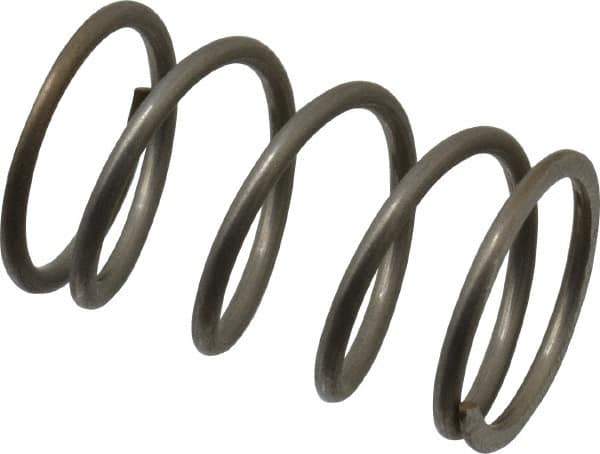 Value Collection - 0.6" OD, 0.054" Wire, 1" Free Length, Compression Spring - 17.39 Lb Spring Rating, Stainless Steel - Apex Tool & Supply