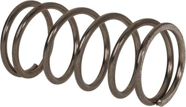 Value Collection - 0.6" OD, 0.054" Wire, 1-1/4" Free Length, Compression Spring - 13.58 Lb Spring Rating, Stainless Steel - Apex Tool & Supply