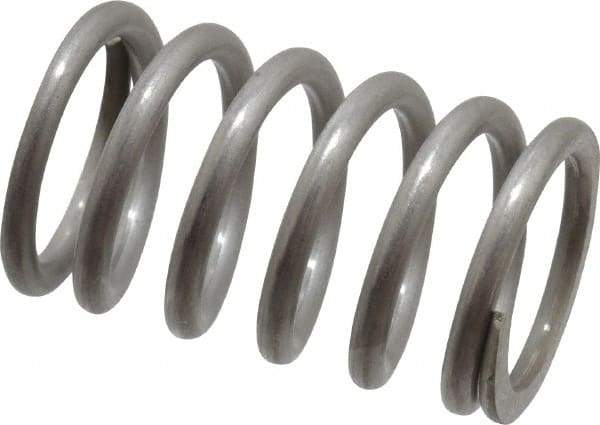 Value Collection - 0.6" OD, 0.072" Wire, 1" Free Length, Compression Spring - 47.36 Lb Spring Rating, Stainless Steel - Apex Tool & Supply