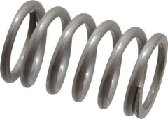 Value Collection - 0.6" OD, 0.072" Wire, 1" Free Length, Compression Spring - 47.36 Lb Spring Rating, Stainless Steel - Apex Tool & Supply