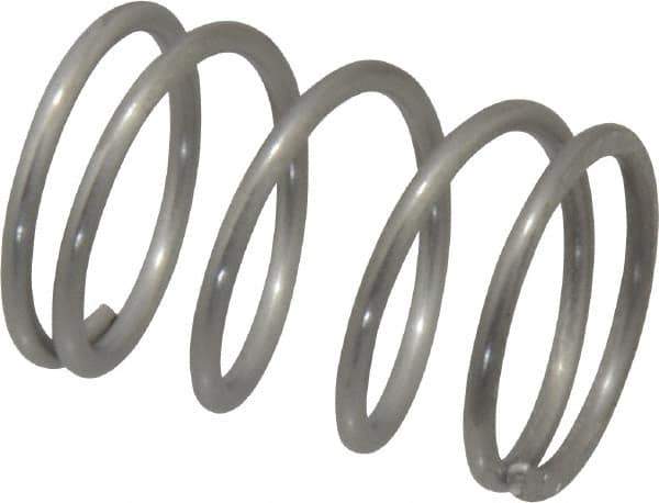 Value Collection - 0.72" OD, 0.062" Wire, 1" Free Length, Compression Spring - 20.15 Lb Spring Rating, Stainless Steel - Apex Tool & Supply