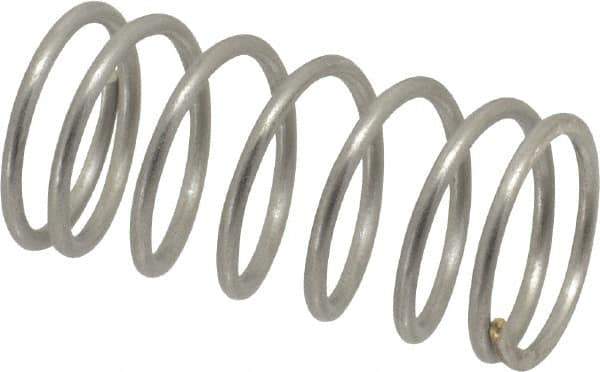 Value Collection - 0.72" OD, 0.062" Wire, 1-1/2" Free Length, Compression Spring - 12.83 Lb Spring Rating, Stainless Steel - Apex Tool & Supply
