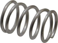 Value Collection - 0.72" OD, 0.072" Wire, 1" Free Length, Compression Spring - 34.28 Lb Spring Rating, Stainless Steel - Apex Tool & Supply