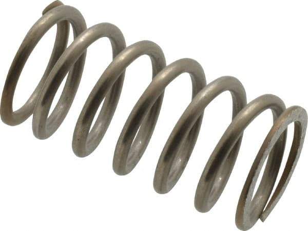 Value Collection - 0.72" OD, 0.08" Wire, 1-1/2" Free Length, Compression Spring - 32.03 Lb Spring Rating, Stainless Steel - Apex Tool & Supply