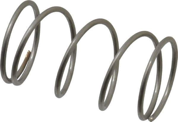 Value Collection - 0.85" OD, 0.054" Wire, 1-1/2" Free Length, Compression Spring - 6.52 Lb Spring Rating, Stainless Steel - Apex Tool & Supply