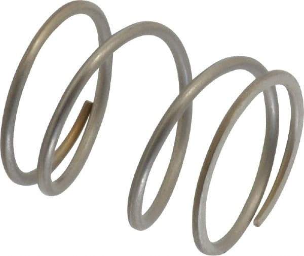 Value Collection - 0.85" OD, 0.062" Wire, 1" Free Length, Compression Spring - 15.91 Lb Spring Rating, Stainless Steel - Apex Tool & Supply
