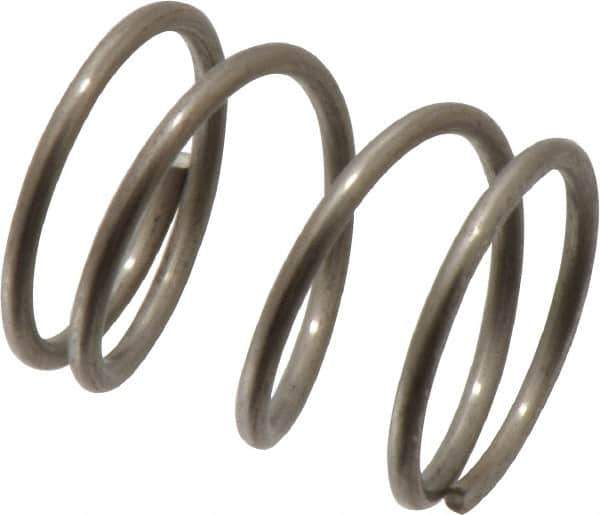 Value Collection - 0.85" OD, 0.072" Wire, 1" Free Length, Compression Spring - 26.58 Lb Spring Rating, Stainless Steel - Apex Tool & Supply