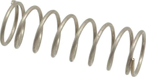 Value Collection - 0.85" OD, 0.072" Wire, 2-1/2" Free Length, Compression Spring - 9.65 Lb Spring Rating, Stainless Steel - Apex Tool & Supply