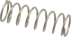 Value Collection - 0.85" OD, 0.072" Wire, 2-1/2" Free Length, Compression Spring - 9.65 Lb Spring Rating, Stainless Steel - Apex Tool & Supply