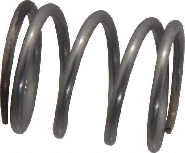 Value Collection - 0.85" OD, 0.08" Wire, 1" Free Length, Compression Spring - 38.53 Lb Spring Rating, Stainless Steel - Apex Tool & Supply