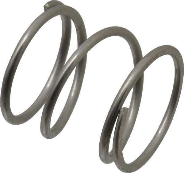 Value Collection - 0.975" OD, 0.072" Wire, 1" Free Length, Compression Spring - 21.92 Lb Spring Rating, Stainless Steel - Apex Tool & Supply