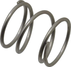 Value Collection - 0.975" OD, 0.072" Wire, 1" Free Length, Compression Spring - 21.92 Lb Spring Rating, Stainless Steel - Apex Tool & Supply