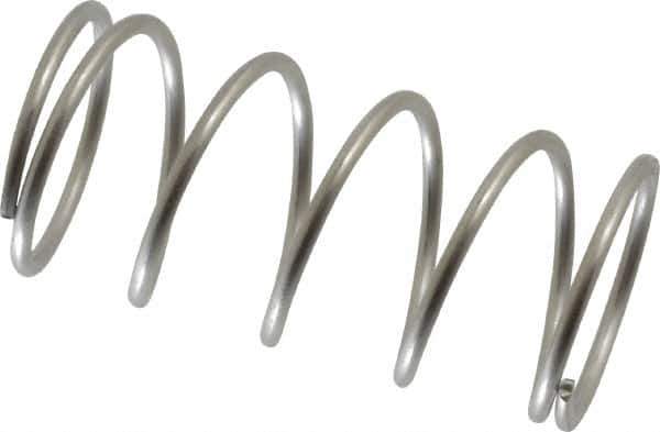 Value Collection - 0.975" OD, 0.072" Wire, 2" Free Length, Compression Spring - 10.11 Lb Spring Rating, Stainless Steel - Apex Tool & Supply