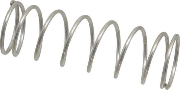 Value Collection - 0.975" OD, 0.072" Wire, 3" Free Length, Compression Spring - 6.57 Lb Spring Rating, Stainless Steel - Apex Tool & Supply