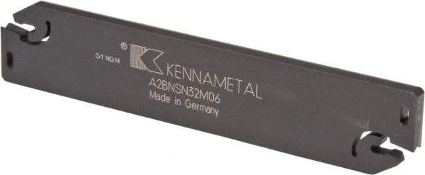 Kennametal - 1.2598" Blade Height, 0.2126" Blade Width, 5.9055" OAL, Neutral Cut, Double End Indexable Cut-Off Blade - 60mm Max Depth of Cut, A2BNSN Blade, A2 Cut-Off Series - Apex Tool & Supply