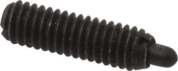 Gibraltar - M4 x 0.7, 13mm Thread Length, 2.5mm Plunger Projection, Steel Threaded Spring Plunger - 1.78mm Max Plunger Diam, 0.23 Kg Init End Force, 1.81 Kg Final End Force - Apex Tool & Supply