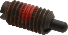 Gibraltar - M8 x 1.25, 16mm Thread Length, 5mm Plunger Projection, Steel Threaded Spring Plunger - 3.43mm Max Plunger Diam, 16mm Plunger Length, 0.5 Lb Init End Force, 10 Lb Final End ForceFALSE+0.00mm Tolerance - Apex Tool & Supply