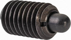 Gibraltar - M12 x 1.75, 20.5mm Thread Length, 6.5mm Plunger Projection, Steel Threaded Spring Plunger - 6.3mm Max Plunger Diam, 1.13 Kg Init End Force, 6.8 Kg Final End Force - Apex Tool & Supply