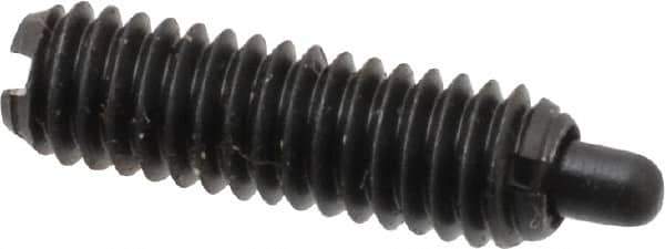 Gibraltar - M4 x 0.7, 13mm Thread Length, 2.5mm Plunger Projection, Steel Threaded Spring Plunger - 1.78mm Max Plunger Diam, 0.23 Kg Init End Force, 0.91 Kg Final End Force - Apex Tool & Supply