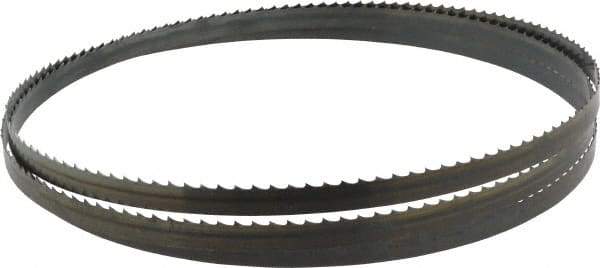 Starrett - 4 TPI, 7' 9-1/2" Long x 1/2" Wide x 0.025" Thick, Welded Band Saw Blade - Carbon Steel, Toothed Edge, Raker Tooth Set, Flexible Back, Contour Cutting - Apex Tool & Supply