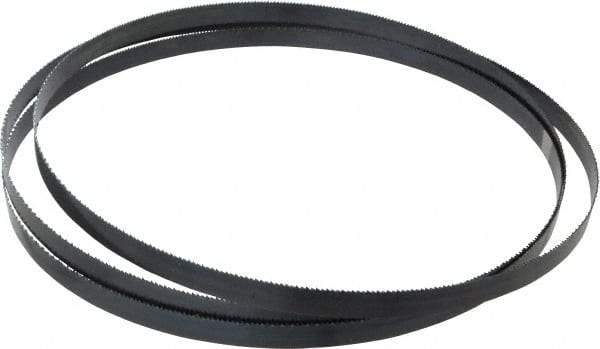 Starrett - 14 TPI, 7' 9-1/2" Long x 1/2" Wide x 0.025" Thick, Welded Band Saw Blade - Carbon Steel, Toothed Edge, Raker Tooth Set, Flexible Back, Contour Cutting - Apex Tool & Supply