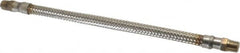 Made in USA - 12" OAL, 1/4" ID, 2,030 Max psi, Flexible Metal Hose Assembly - Apex Tool & Supply
