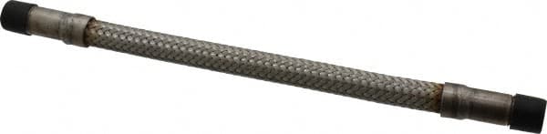 Made in USA - 12" OAL, 3/8" ID, 1,450 Max psi, Flexible Metal Hose Assembly - Apex Tool & Supply