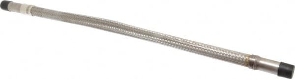 Made in USA - 24" OAL, 1/2" ID, 1,160 Max psi, Flexible Metal Hose Assembly - Apex Tool & Supply