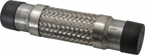 Made in USA - 9" OAL, 1-1/2" ID, 757 Max psi, Flexible Metal Hose Assembly - Apex Tool & Supply