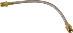 Made in USA - 12" OAL, 1/4" ID, 3,000 Max psi, Flexible Metal Hose Assembly - Apex Tool & Supply
