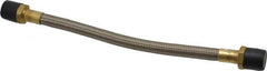 Made in USA - 12" OAL, 1/2" ID, 1,500 Max psi, Flexible Metal Hose Assembly - Apex Tool & Supply