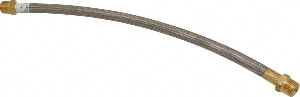 Made in USA - 24" OAL, 5/8" ID, 1,200 Max psi, Flexible Metal Hose Assembly - Apex Tool & Supply