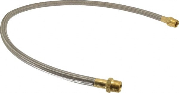 Made in USA - 48" OAL, 5/8" ID, 1,200 Max psi, Flexible Metal Hose Assembly - Apex Tool & Supply