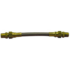 Made in USA - 12" OAL, 1/2" ID, 1,500 Max psi, Flexible Metal Hose Assembly - Apex Tool & Supply