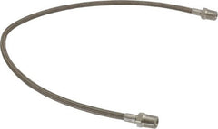 Made in USA - 24" OAL, 1/4" ID, 3,000 Max psi, Flexible Metal Hose Assembly - Apex Tool & Supply