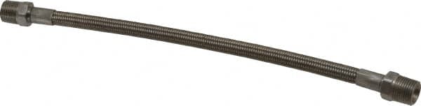Made in USA - 12" OAL, 5/16" ID, 2,500 Max psi, Flexible Metal Hose Assembly - Apex Tool & Supply