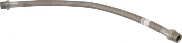 Made in USA - 24" OAL, 5/8" ID, 1,200 Max psi, Flexible Metal Hose Assembly - Apex Tool & Supply