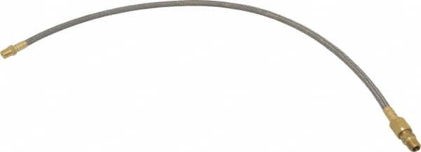 Made in USA - 24" OAL, 3/16" ID, 3,000 Max psi, Flexible Metal Hose Assembly - Apex Tool & Supply